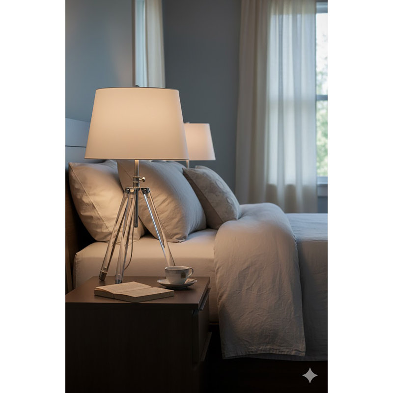 Transitional 1 Light Tripod Table Lamp