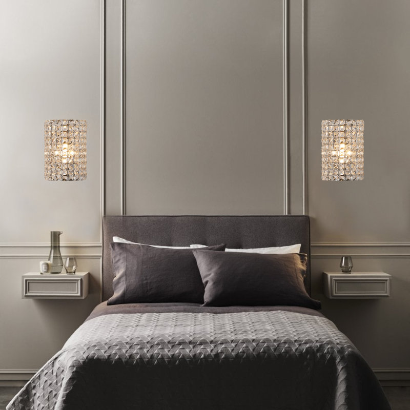 Eidson Steel Flush Mounted Sconce, 10"H x 6.8"W x 9.8"D