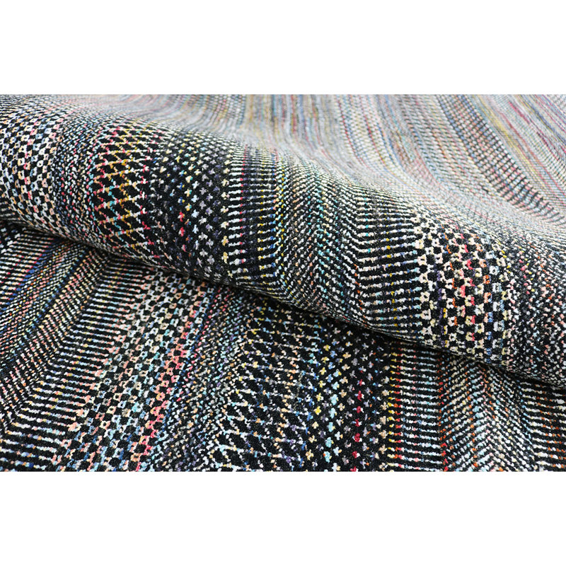 Area Rug in Black/Gray/Navy, Rectangle 4' x 6'