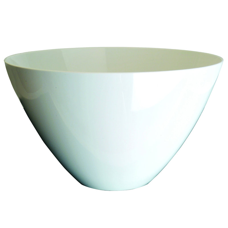 Polycarbonate Round Bowl 8.66" - 6 Pieces, White