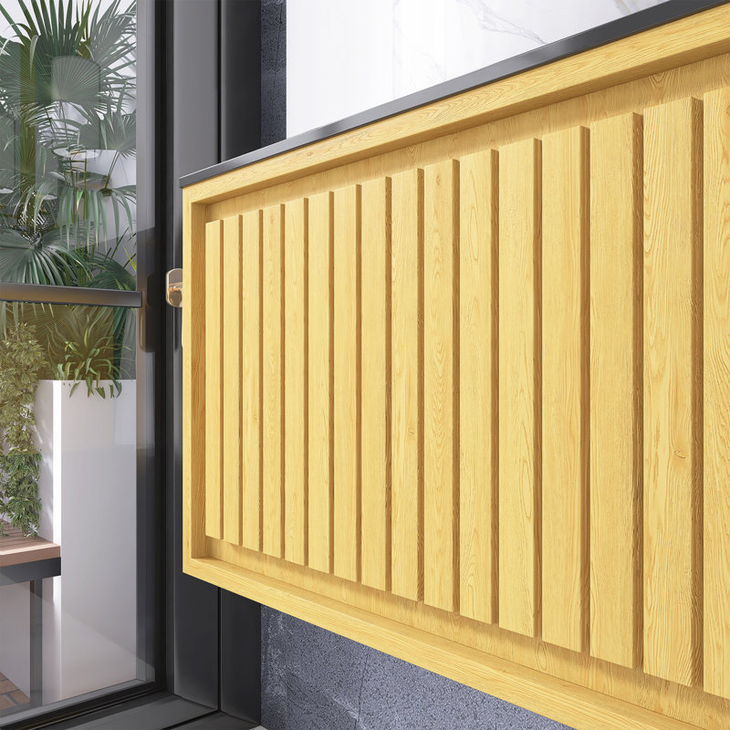 Meuble-lavabo mural simple 30 po avec comptoir en pierre frittée noire et lavabo en céramique blanche