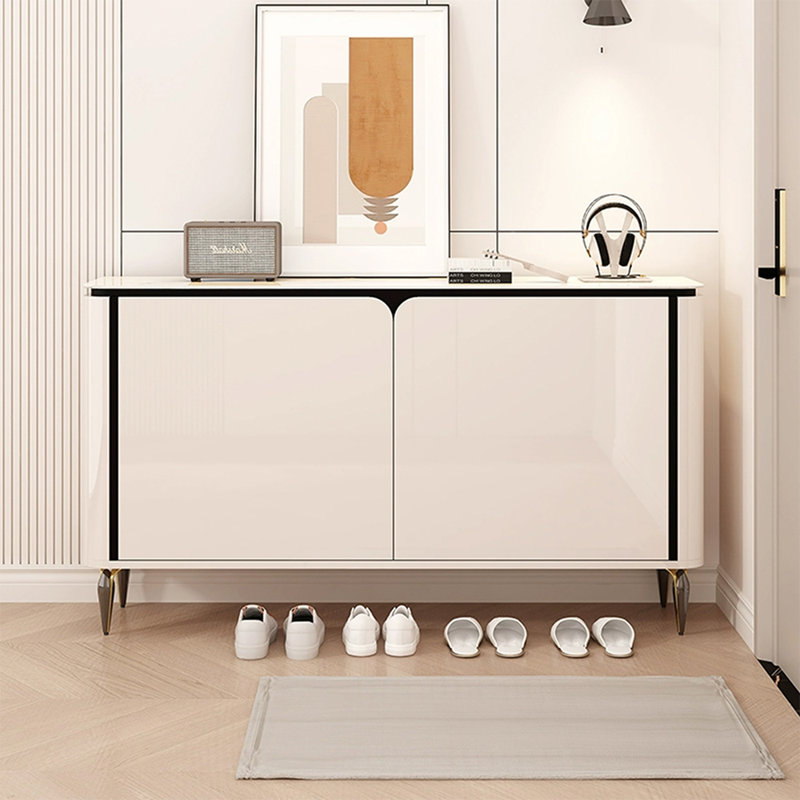 Rangement à chaussures en bois manufacturé beige