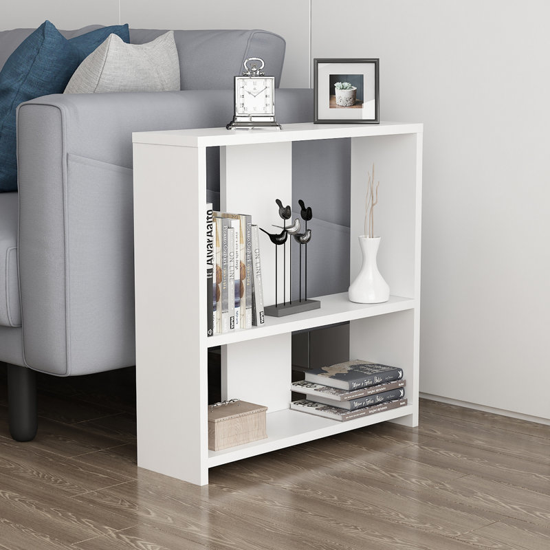Amvi End Table, White/White