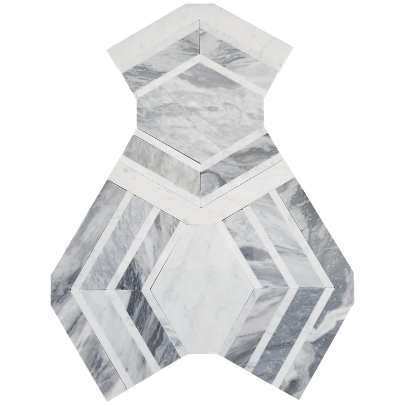 Tenor Marble Random Mosaic Wall & Floor Tile, Gray