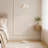 1-Light white floor lamp with adjustable petal shade