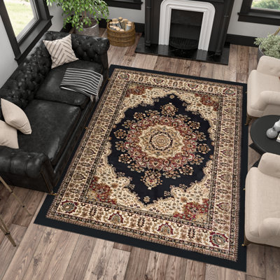Tapis beige / noir Clarence