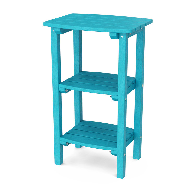 Classic 3-Shelf Side Table, Aruba Blue