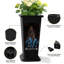 Pot de fleurs conique en plastique de 61 cm de hauteur (lot de 2) avec soucoupe de drainage, pot carré d'intérieur et d'extérieur pour porche, terrasse et jardin-258814650