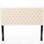 Tête de lit tapissier beige pour grand lit, tête de lit en tissu d'aspect contemporain moderne, compatible avec le style de la chambre à coucher, assemblage requis-485496650