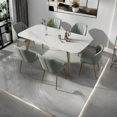 Light Luxury Style Rock Slab Dining Table