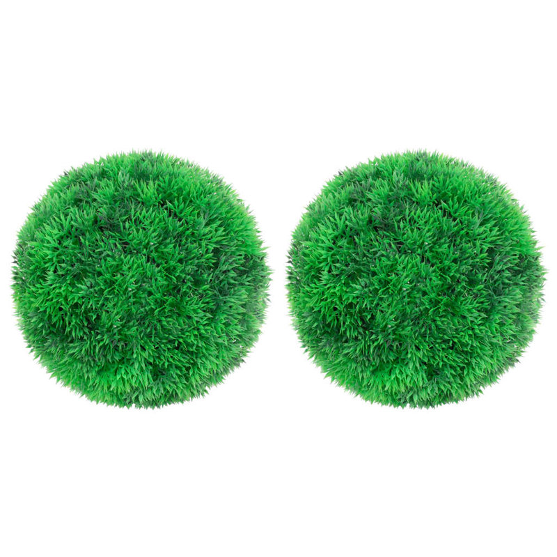 Green Plastic Boxwood Topiary with Lights for Outdoor Use