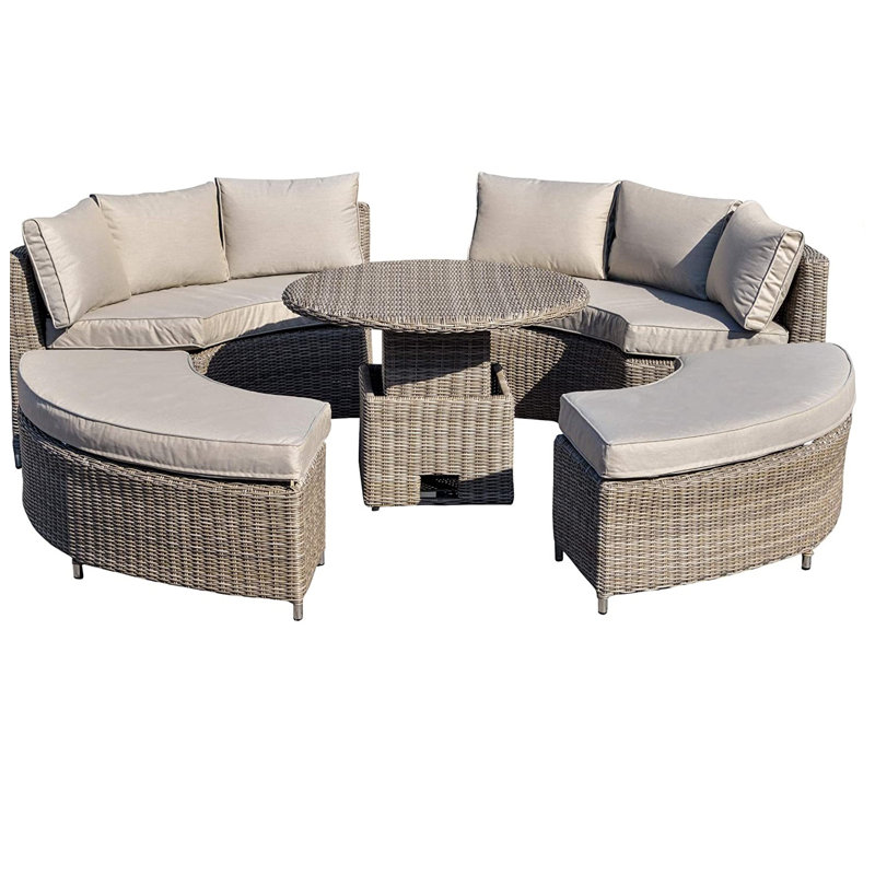 Chattanooga 6 Seater Rattan Sofa Set