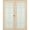 Porte française double pré-suspendue en bois manufacturé et en verre givré Avon 10 Lite