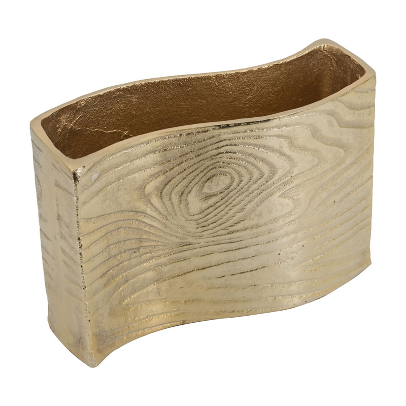 Alu Timber Wavy Rect Vase,Small