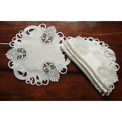 Ossett Lace Embroidered Cutwork Doilie