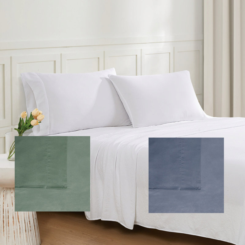 Truly Soft Garment Wash Solid, Queen Sheet Set with 4 Additional  Pieces, Blue
