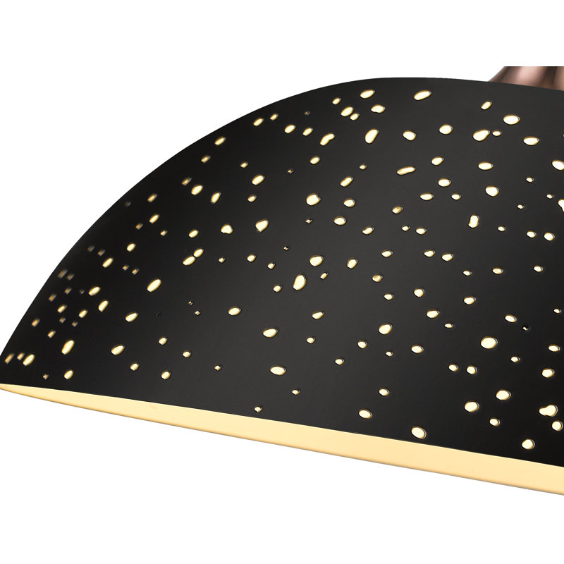 Karnus 1 - Light Matte Dome Pendant, Copper/Matt Black