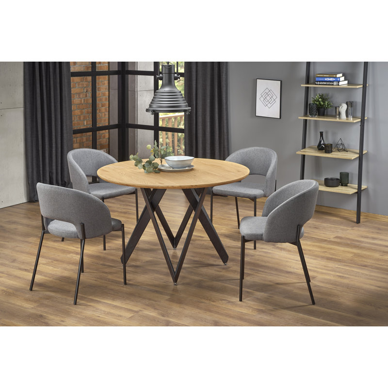 Adalin Round Dining Table with Steel Base