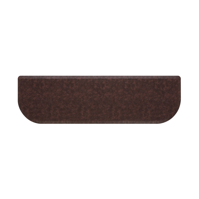 Embossed Soothing Comfort Anti-Fatigue Mat, Red, Semi-circle 1'5" x 2'8"