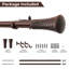  Ensemble de tringle à rideaux brun 3/4 ajustable de 36 po à 66 po 12 pièces 3/4 pouces pour fenêtres et portes-790325108