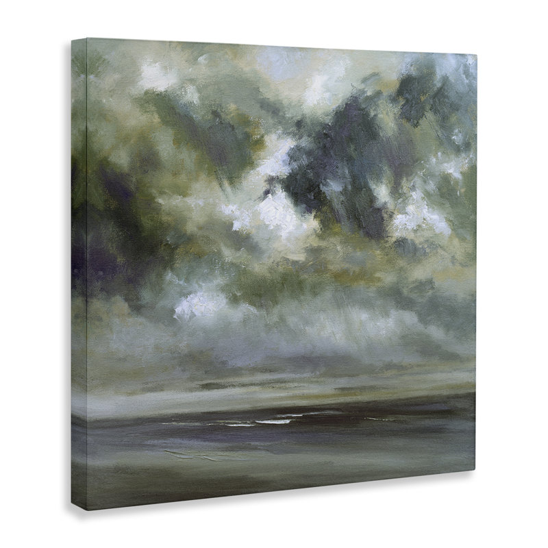  Toile grise sur une plage par Sheila Finch, H 17 po x l 17 po