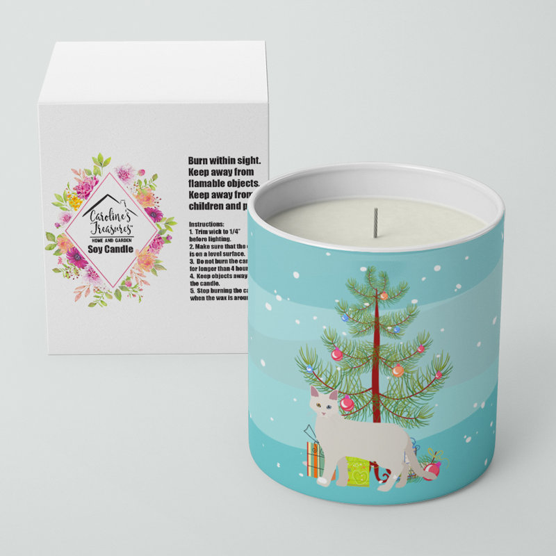 Bougie décorative Aphrodite Giant # 1 Cat Merry Christmas 10 oz