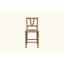 Ensemble de chaises de haute qualité à dossier à lattes à hauteur de comptoir avec sièges tissés et attaches, ensemble de deux pour un dîner confortable-1397990718