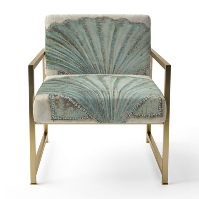 Luft Seastar and Blue Sea Shell II - Nautical & Coastal Upholstered Arm Chair -  East Urban Home, 796A68995D3046C2871BEE978AC53C3D