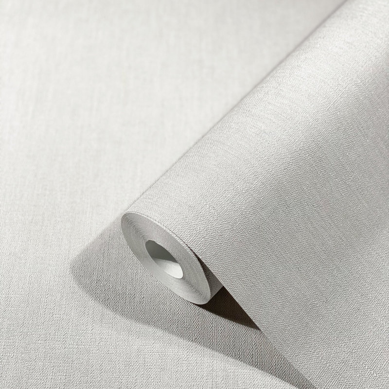 Norbie Industrial Effects Matte Plain Texture Wallpaper Roll 10.05m x 53cm, Light Grey