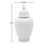 24" Antique White Ridged Temple Jar
