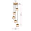 Luminaire suspendu en sphères groupées à 5 lumières Yearby-578039927-625552137-625552140