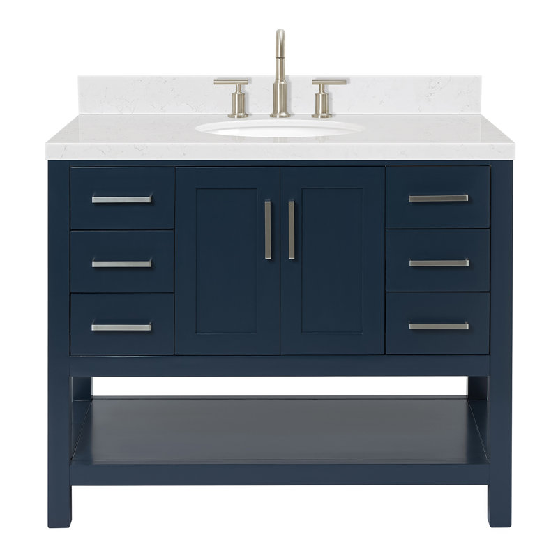 Magnolia Bath Vanity Oval Basin S043SWQ, Midnight Blue, Rectangular