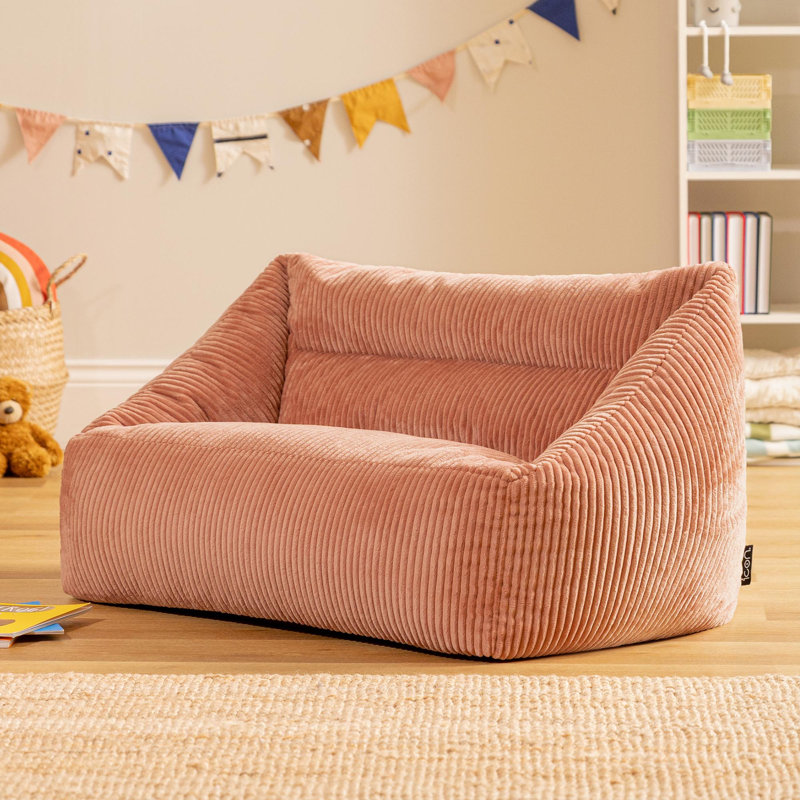 Corduroy Bean Bag Sofa, Pink