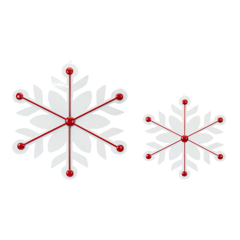 Ensemble 2 pièces flocon de neige en fer