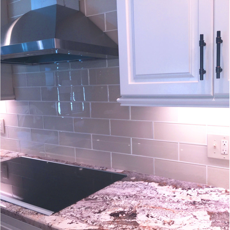 Xenon Glass Mosaic Tile Polished Finish Waterproof for Backsplashes and Shower Walls - 1 Sq Ft., Cream