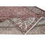 Tapis turc rétro rouge et beige à motif floral noué à la main