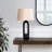 Abstract O Shaped Matte Black Metal Base Table Lamp