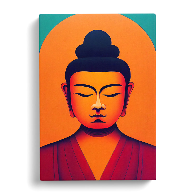 Buddha Geometric - Wrapped Canvas, 76cm H x 50cm W x 3cm D