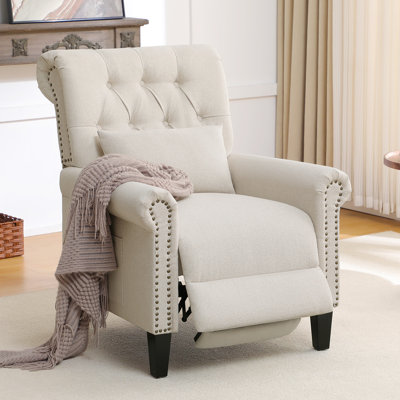 Transform Your Comfort: Button Tufted Push Recliner for Ultimate Relaxation by Alcott Hill