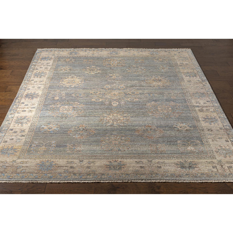 Rectangle Khotan Wool Area Rug, Rectangle 9' x 12'