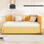 Lit de jour en tissu d'ameublement (jaune)-1743716127