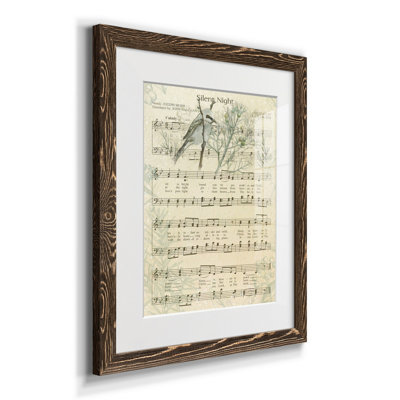 Silent Night - Reproduction d'art textuel sur papier encadré