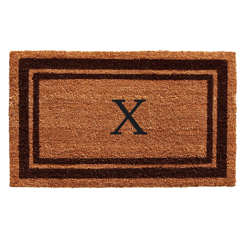 Tapis d'entrée antidérapant Stortz, Rectangle 1 pi 6 po x 2 pi 6 po, X, Brun foncé / brun