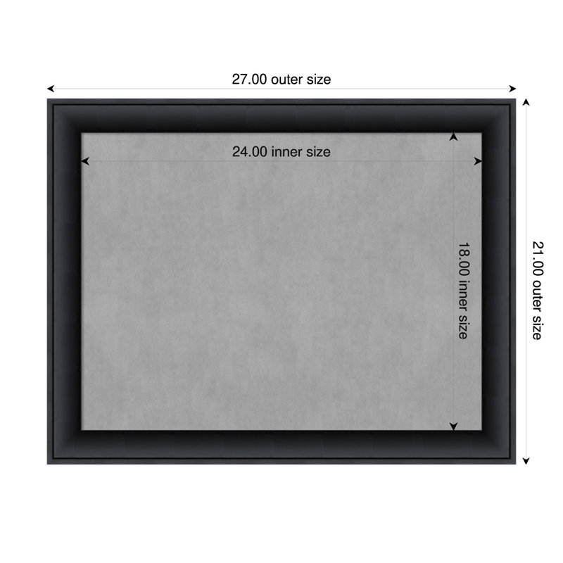 Tableau d'organisation magnétique noir Nero, H 21 po x l 27 po