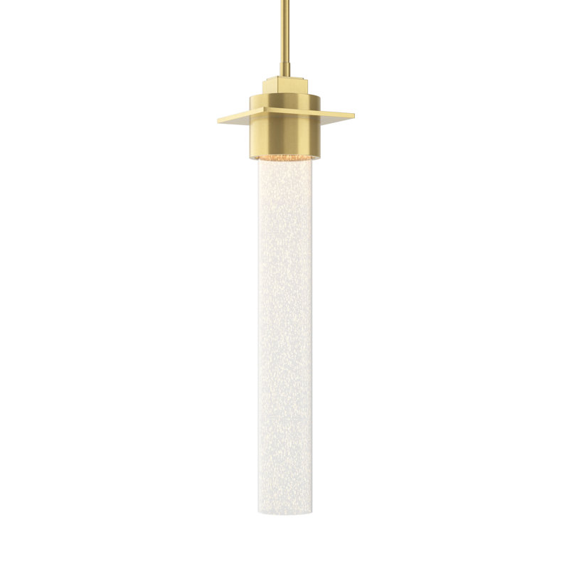 Airis 1-Light Single Cylinder Pendant, 24" - 69", Modern Brass