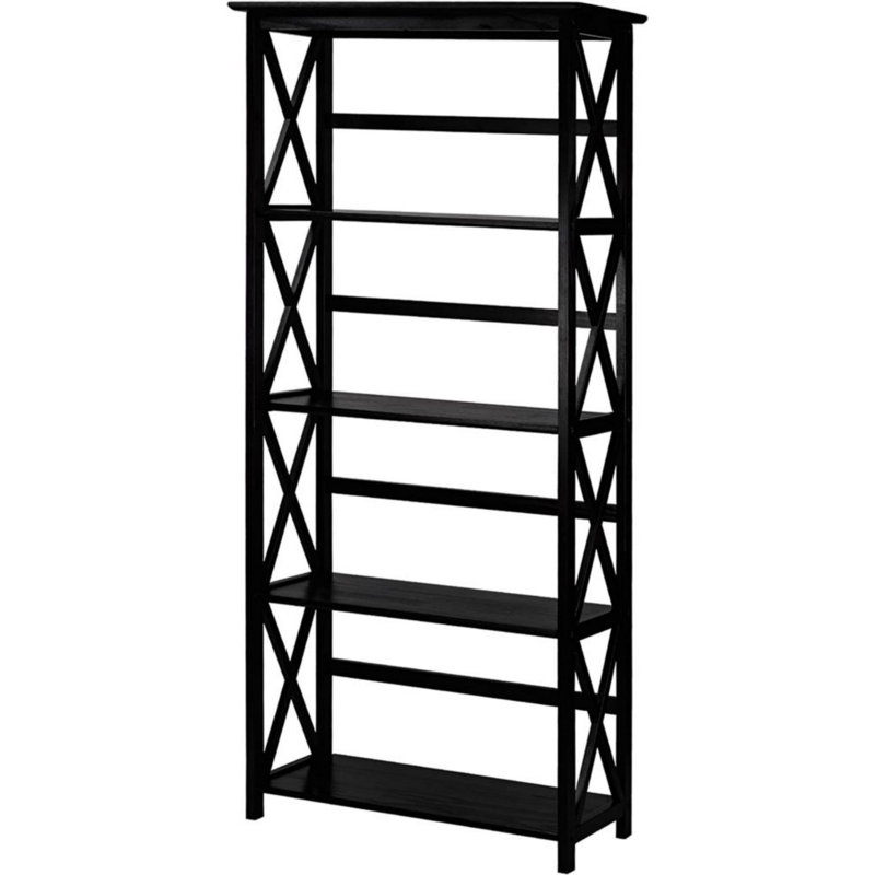 Oktay Etagere Bookcase, Black