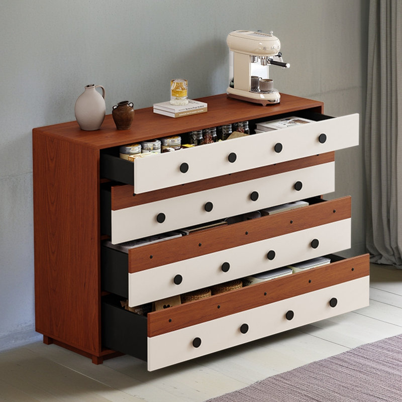 Modern Solid Wood 4-Drawer Stylish Accent Chest