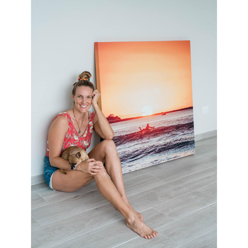 The Girl And The Water Print by Kristen M. Brown, 24" H x 18" W x 1.25" D, Wrapped Canvas