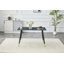 Table de salle à manger rectangulaire moderne, plateau en pierre frittée de qualité supérieure avec base en métal robuste, table de cuisine et de salle à manger résistante à la chaleur et aux égratignures (1 table)-1166785156-1166785158