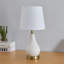 Ensemble de lampes de table modernes en céramique 18 "avec ports USB et base en bronze antique poli Conyer-2124365615